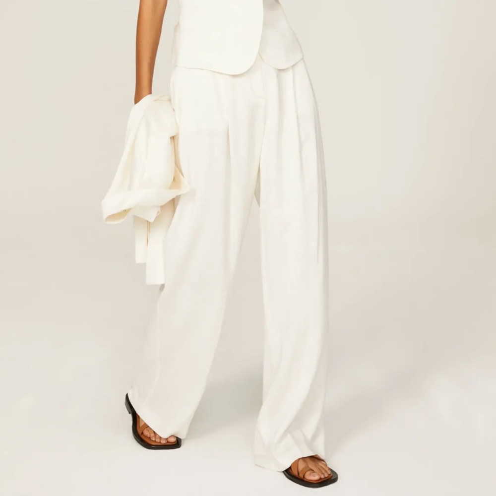 Hugo Boss Linen Cream Trousers